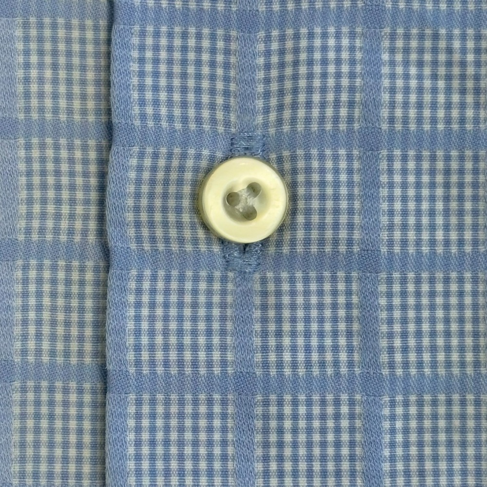Robert Graham Long Sleeve Shirt Mens XL* Light Blue Check Spread Collar Snap - Picture 10 of 14